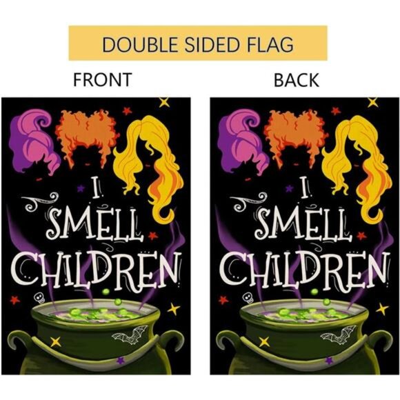 Halloween Decorations Garden Flag 12x18 Vertical‎ Double Sided I Smell Children - Picture 5 of 6